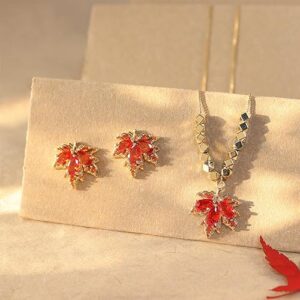 Fall Maple Leaf Jewelry Set