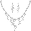 Silver Bridal Necklace Set